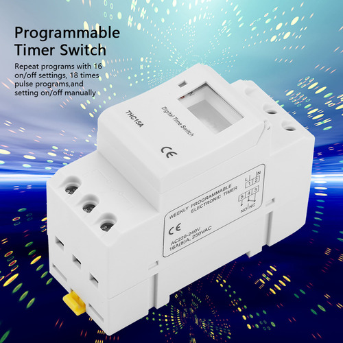 Temporizador Digital Timer Rele Din Automatico 220v