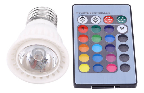 Bombilla De 3 W, E27, 10 Colores, Led Rgb, 24 Teclas, Contro