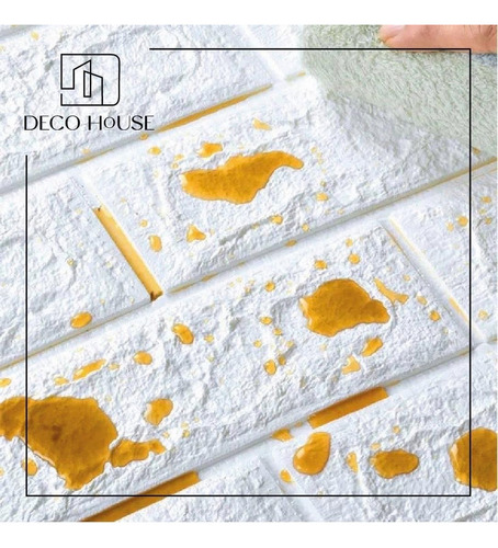 10 Tapiz Para Pared 3d Diseño Ladrillo Con Relieve Blanco