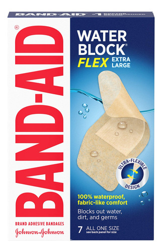 Band-aid Brand Water Block Flex - Vendajes Adhesivos 100% I.