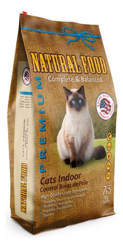Natural Food Cat Indoor Premium 7,5 Kg