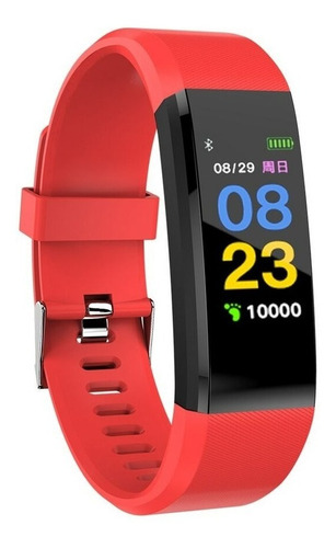 Reloj Inteligente Smartwatch 115 Bluetooth Android Ios Rojo