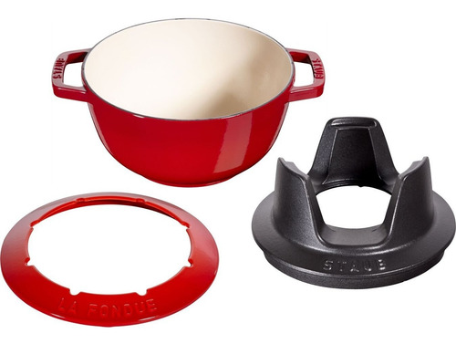 Imagem 6 de 6 de Conjunto Fondue Cereja 10pcs 20cm 2,3l Ferro Fundido - Staub