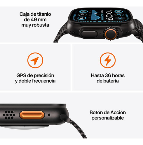 Apple Watch Ultra 2 Gps+cell 49mm De Titanio Canela M Natural Correa Alpine Canela Titanio