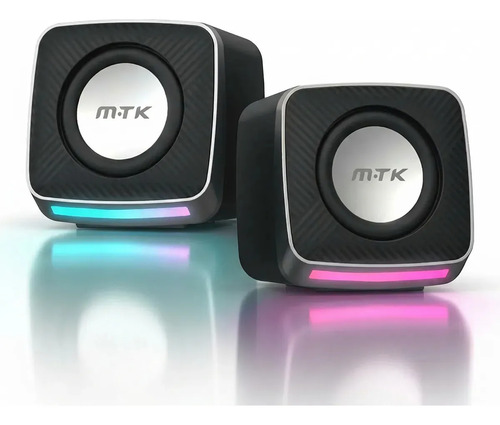 Bocina para PC con Subwoofer y Luces RGB 5W USB Altavoces Gamer para Computadora MTK