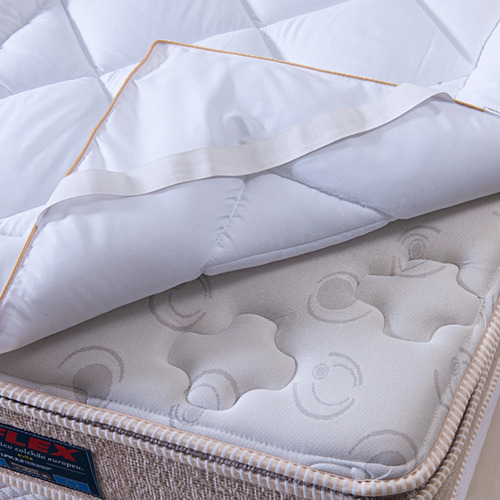 Protetor De Colchão Pillow Top Queen 400 Fios Toque De Pluma Cor Branco Desenho Do Tecido Liso