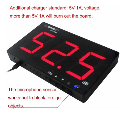Sw-525a 30-130db Medidor De Nivel De Sonido Digital Medidor