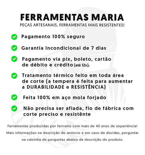 Foice Serrana Planalto 50cm Aço Mola 1045 S/ Cabo
