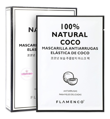 Mascarilla Antiarrugas Elástica De Coco Pack X 10