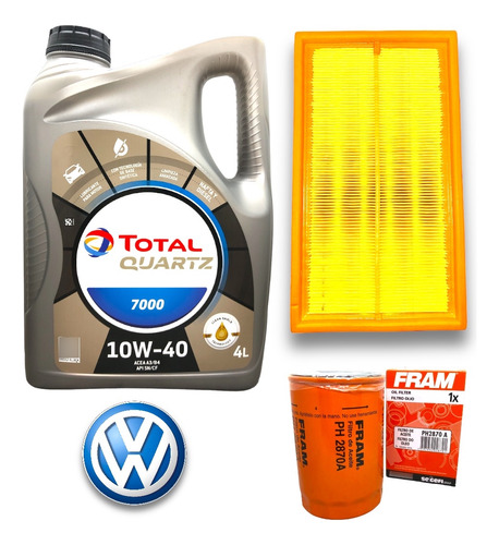 Kit Service 2 Filtros + Aceite Total 7000 Gol Power 1.4