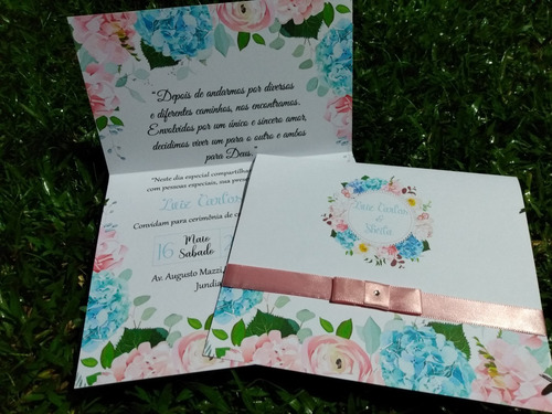 Imagem 3 de 10 de 60 Convites Casamento, Debutante+fitacetim +120 Individuais