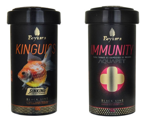 Ração Kinguio Sinking 130g+immunity 90g Poytara Black Line