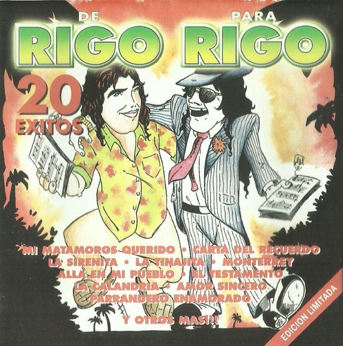 De Rigo Para Rigo 20 Éxitos | Cd Música Nuevo