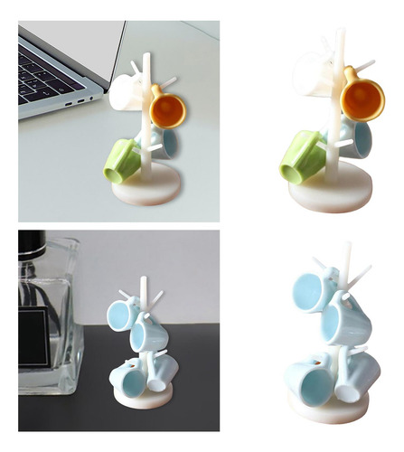 1/6 Casa De Muñecas Mini Tazas Estante Soporte Diy Casa De