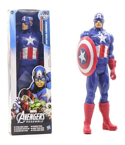 Capitán América 30cm En Caja Avenger Vengador Anime Marvel