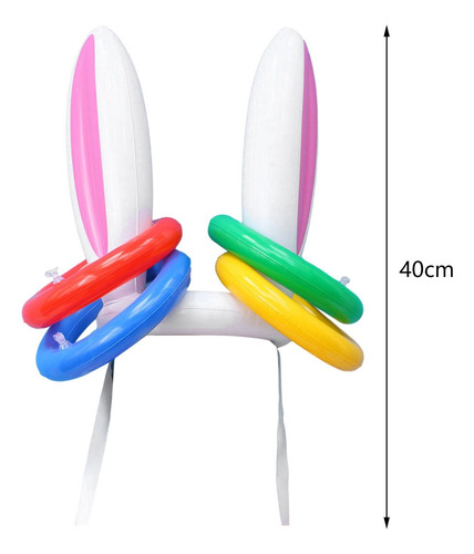 Juego De Lanzamiento De Orejas De Conejo Inflable, Rosa