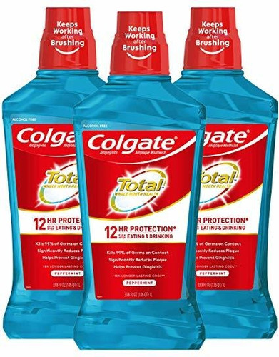 Colgate Total Pro-shield Libre De Alcohol Enjuague Bucal Par