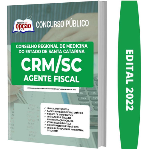 Apostila Concurso Crm Sc - Agente Fiscal - Medicina Sc, De Professores Especializados.