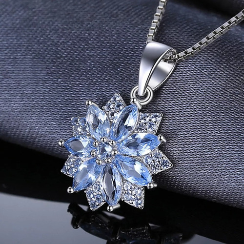 Collar Para Mujer Estrella Brillante Circones En Plata 925