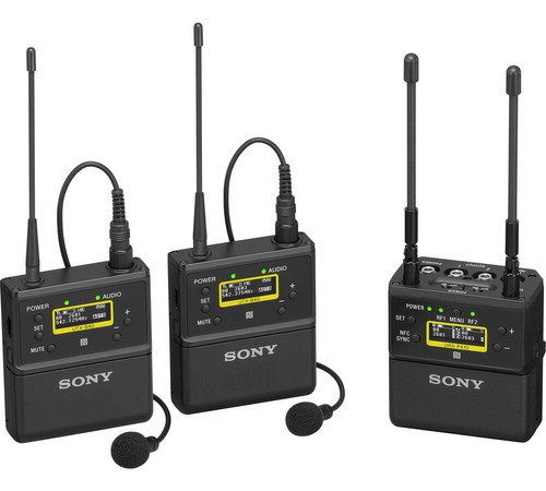 Sistema Wireless Sony Uwp-d27 2x Microfone Lapela 2 Pessoas Cor Preto