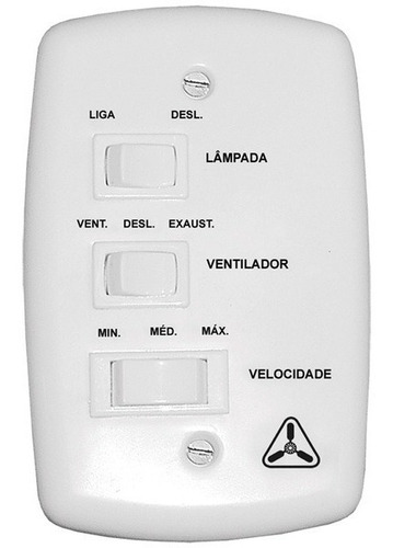 Ventilador De Teto New Delta Light 130w Venti Delta 110v Cor da estrutura Branco Cor das pás Mogno