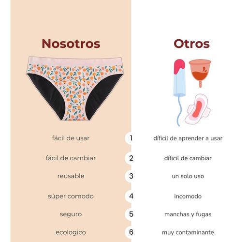 Calzón Menstrual Niñas Luna Segura Kore Antifugas