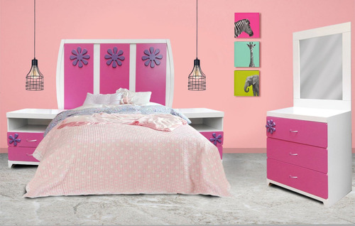 Recamara Matrimonial Trapani Këssa Muebles Color Rosa