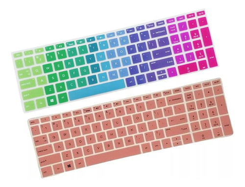 2 Fundas De Silicona Para Teclado Portátil Hp 15.