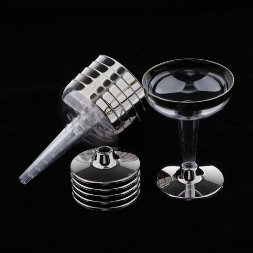 Navidad Vaso Desechable Para Fiestas Y Bodas Plata