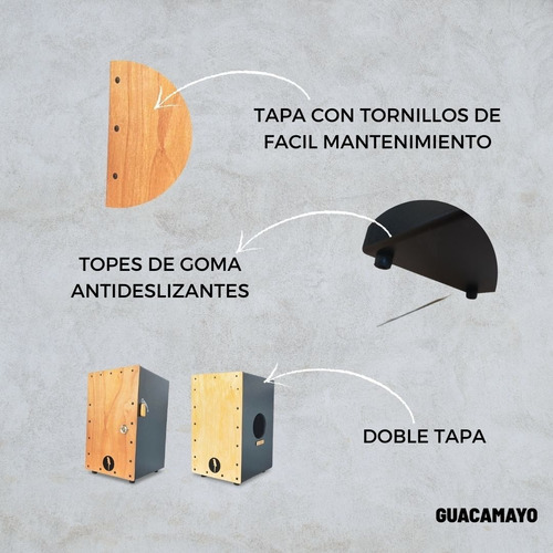 Imagen 5 de 7 de Cajon Dual - 5 Sonidos - Flamenco Peruano Sonajas/bordonas