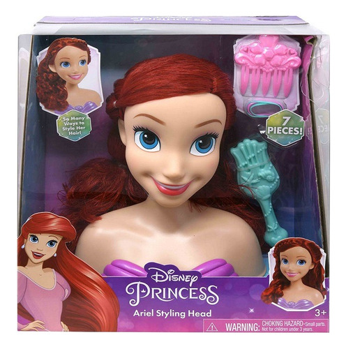 Busto (cabeza) De Disney Pricesa Ariel 7 Pzs      