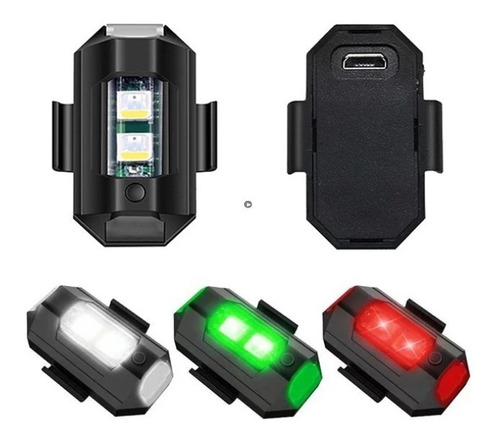 Pack 2 Luz Led  Ajustable Bicicleta Auto Vision Anticolision