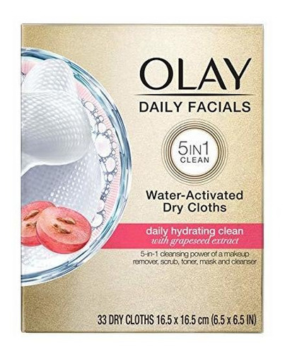 Toallitas - Olay Daily Facials Hydrating Cleansing Cloths, 3