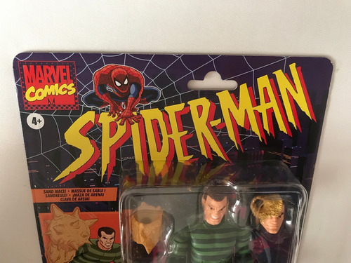 Sandman Marvel Legends Spiderman Animated Series Retro Hasbr (Usado)