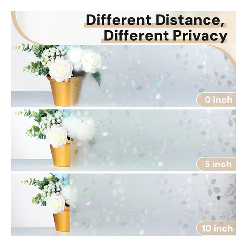 Rabbitgoo Película Para Ventanas De Vidrio Esmerilado, Para