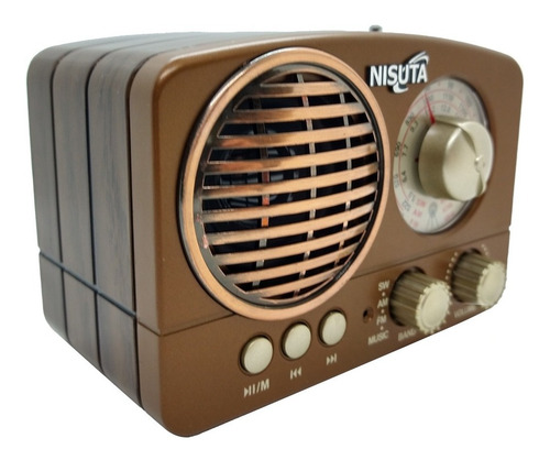 Imagen 1 de 10 de Radio Parlante Portátil Bluetooth Vintage Batería Usb Retro