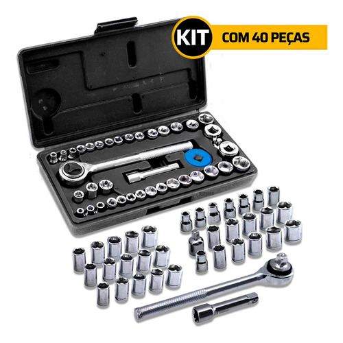 Imagem 4 de 5 de Mega Kit Macaco Jacarezinho 2t E Ferramentas Automotivo