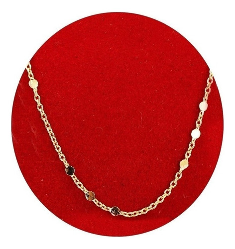 Collar De Cadena Dama Estilo Cubana Oro 18k Vintage Elegante