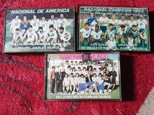 Tres Cassettes Club Nacional De Football Campeón 1988 Y Más 