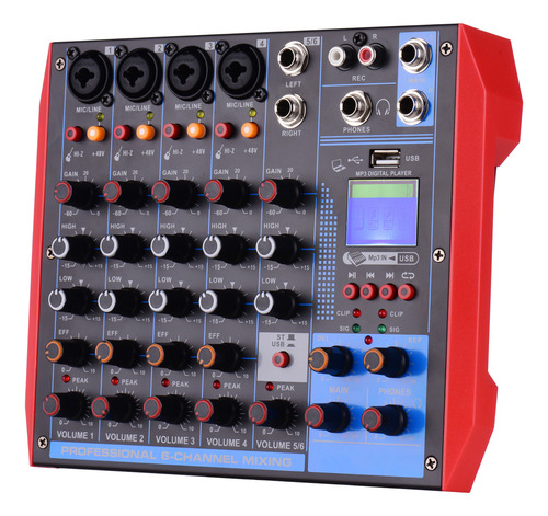 Consola De Mezclas Consola De Audio Transmisión Digital De 6