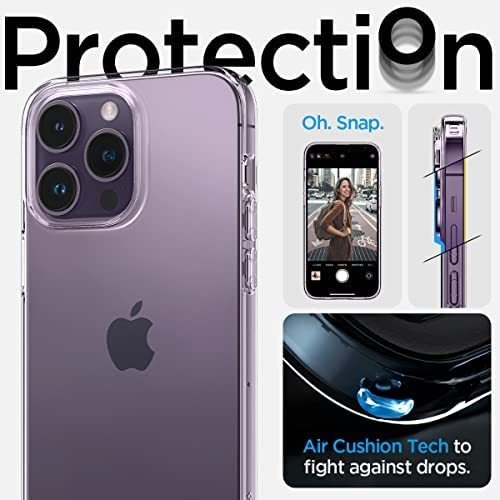 Imagen 5 de 7 de Funda Spigen Liquid Crystal Para iPhone 14 Pro Max - Clear