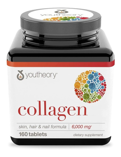 Collagen 6000 Mg Youtheory  160 Tabletas