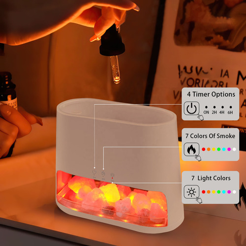 Salt Stone Diffuseur De Parfum Com Controle Remoto Night Lig