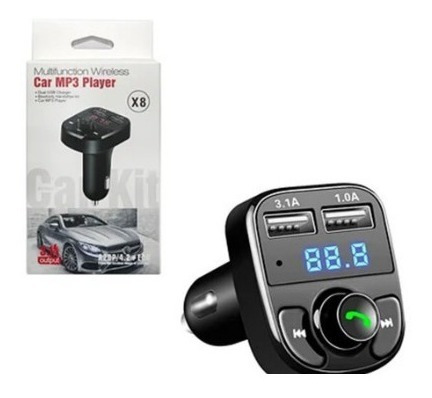 Transmisor Cargador De Carro Dual Usb Bluetooth Kit Car X8