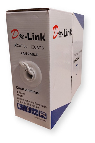 Imagen 2 de 3 de Cable Red Utp Cat 5e Unifilar De Aleación - Caja 100mts Gris