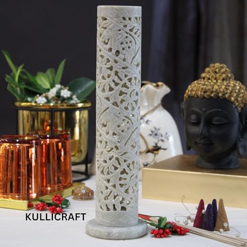 Soporte De Incienso Y Velas De Mármol Esteatita, Elefante Ta