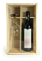Comprar 50 Estuches De Madera De Pino Para Botella Y Copa Con Logo