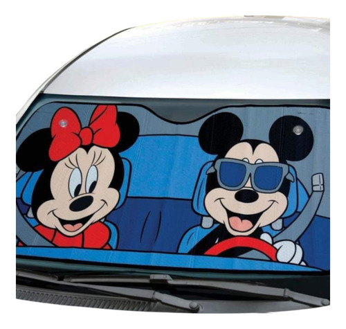 Parasol Mickey Y Minnie Cubre Sol Automovil Réflex Sunscreen