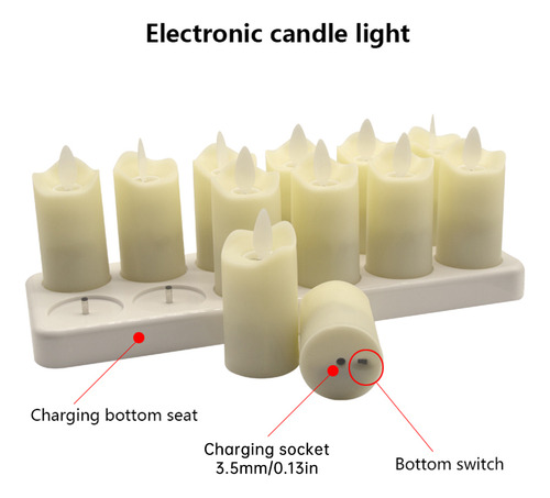 Paquete De Lámparas De Mesa, Velas Sin Llama Que Parpadean.