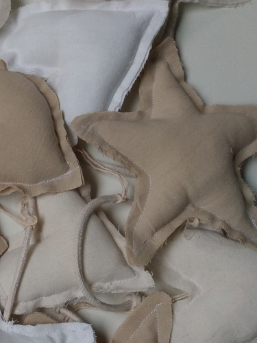 Imagen 3 de 4 de Estrellas De Tela Souvenir Guirnalda